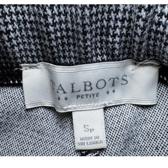 Talbots Houndstooth Black White Leggings Pants Women’s Small Petite - Picture 4 of 5